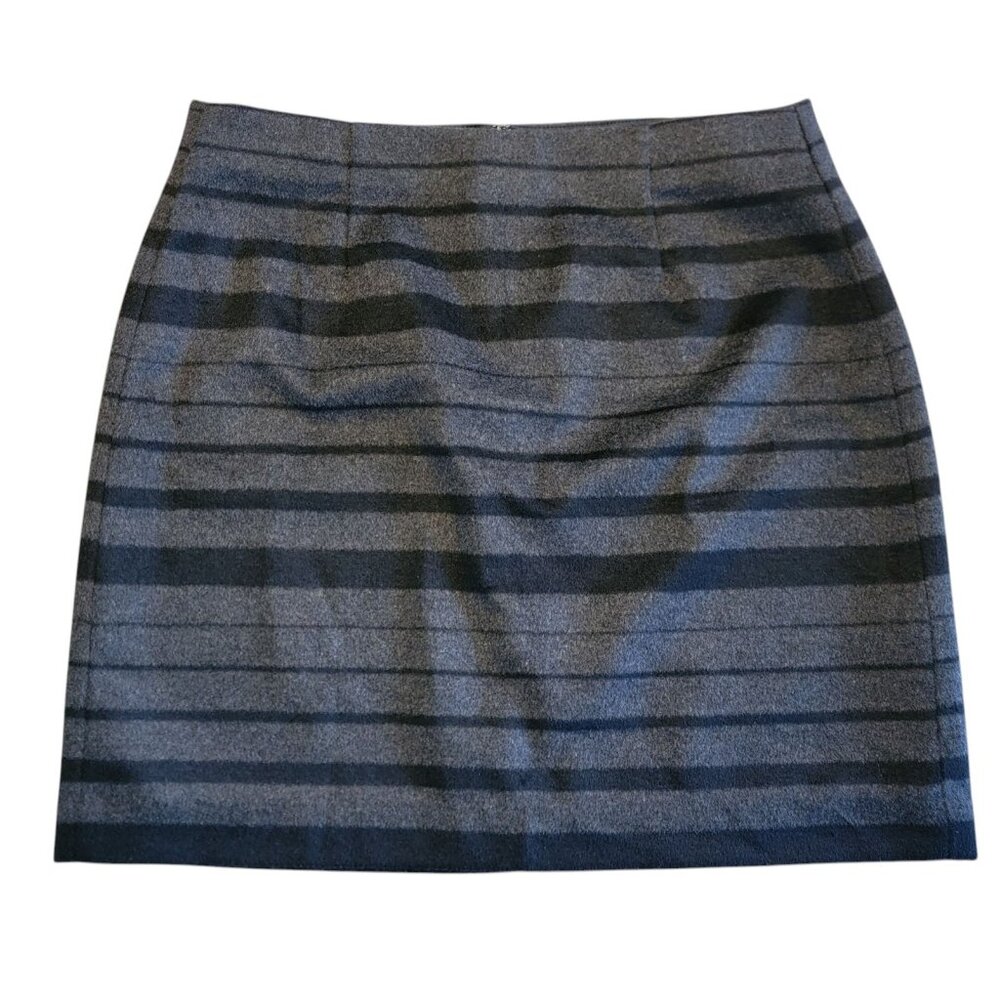 Banana Republic Skirt Women's Size 10 Black Gray Stripe Short Pencil Office NWT